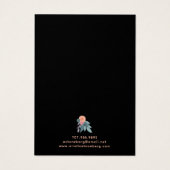 Boho Floral Kleurrijke Oorbel Zwart Visitekaartje (Achterkant)