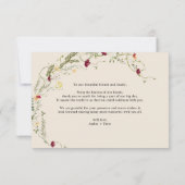 Boho Floral krans dank u kaarten (Achterkant)