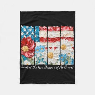 Boho Floral Land van de Vrij vanwege de Dappere Fleece Deken