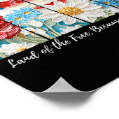 Boho Floral Land van de Vrij vanwege de Dappere Poster (Hoek)