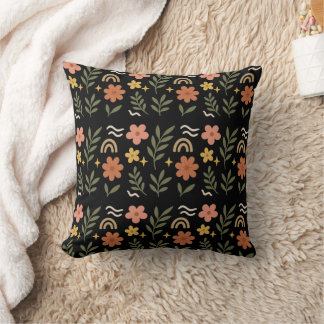 Boho Floral Leaf Pillow Kussen