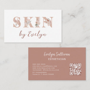 Boho Floral Letters Skin Visitekaartje