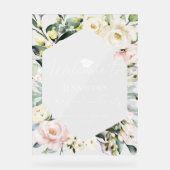 Boho Floral Lijst Afstuderen Welkom Acryl Teken Bord (Voorkant)