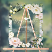 Boho Floral Lijst Afstuderen Welkom Acryl Teken Bord (Neutraal)