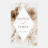  Boho Floral Lijst bruiloft Acryl Bord (Hoek)