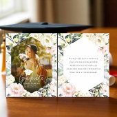 Boho Floral Lijst Foto Afstuderen Aankondiging