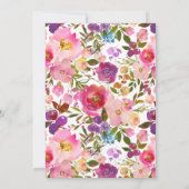 Boho Floral Lijst Foto Afstuderen Kaart (Achterkant)