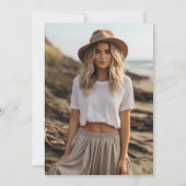 Boho Floral Lijst Foto Afstuderen Kaart (Achterkant)