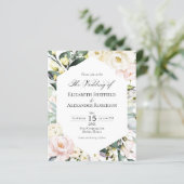 Boho Floral Lijst foto bruiloft uitnodiging (Staand voorkant)