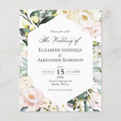 Boho Floral Lijst foto bruiloft uitnodiging (Voorkant)