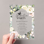 Boho Floral Lijst Foto Farmacie School Afstuderen Acryl Uitnodigingen (Insitu (Draagbaar))