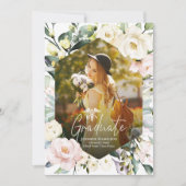 Boho Floral Lijst Foto Medische Graduation Party Kaart (Voorkant)