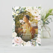 Boho Floral Lijst Foto Medische Graduation Party Kaart (Staand voorkant)