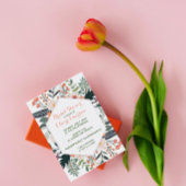 Boho floral lijst kaart