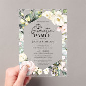 Boho Floral Lijst Law School Graduation Party Acryl Uitnodigingen (Insitu (Draagbaar))