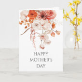 Boho Floral Lijst Moederdag Faux Linen Kaart (Gele Bloem)