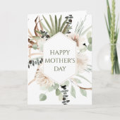 Boho Floral Lijst Moederdag Kaart (Voorkant)