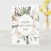 Boho Floral Lijst Moederdag Kaart (Gele Bloem)