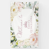 Boho Floral Lijst Quinceañera Welkom Banner (Verticaal)