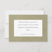 Boho Floral Lijst Sage Hartelijk dank Bedankkaart (Achterkant)