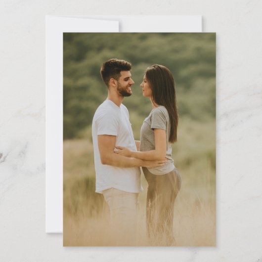 Boho Floral Lijst Wildflower Wedding Save The Date (Achterkant)