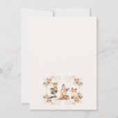 Boho Floral Lijst Woodland Baby shower Kaart (Achterkant)