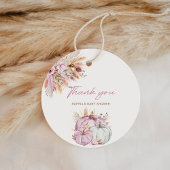 Boho Floral Little Pink Pumpkins Baby shower Bedankjes Labels