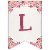 Boho Floral Little Pumpkin Birthday Bunting Banner (Tweede vlag)