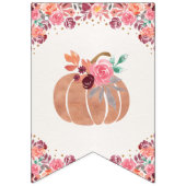 Boho Floral Little Pumpkin Verjaardag Bunting Bann Vlaggetjes (Eerste vlag)
