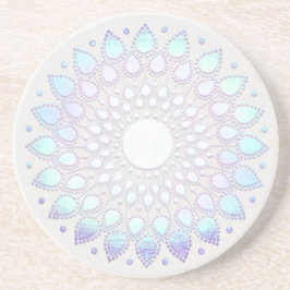 Boho Floral Lotus Mandala Zandsteen Onderzetter