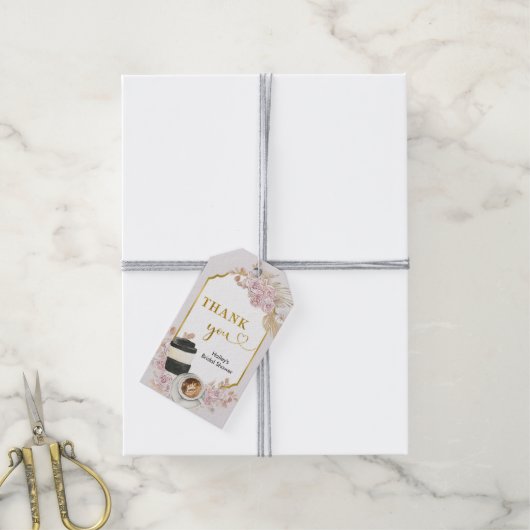 Boho Floral Love is Brouwerij Coffee Cadeaulabel (Met Touw)