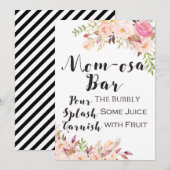 Boho floral Ma-osa bar baby shower Sign 5x7" Kaart (Voorkant / Achterkant)
