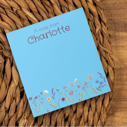 Boho Floral madeliefje waterverf turguoise Notitie Notitieblok