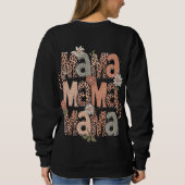 Boho Floral "Mama" Retro Sweatshirt (Achterkant)