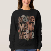 Boho Floral "Mama" Retro Sweatshirt (Voorkant)