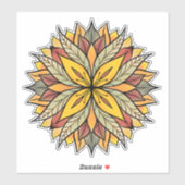 Boho Floral Mandala Colorful Sticker (Vel)
