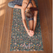 Boho Floral Mandala | Monogram kalligrafie Yogamat