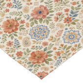 Boho Floral Mandala Paisley Botanical Pattern Korte Tafelloper (Hoek)