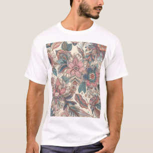 Boho Floral Mandala Patroon Art Print T-shirt