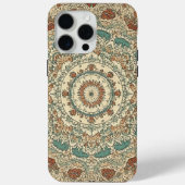 Boho Floral Mandala Waterverf iPhone Case (Achterkant)