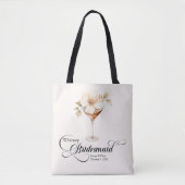 Boho Floral Martini Bruidsmeisje Bachelorette Tote Bag (Voorkant)