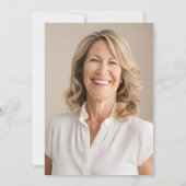 Boho Floral met foto 50ste verjaardag Kaart (Achterkant)