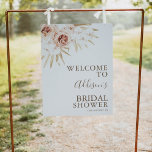 Boho Floral met Palm Leaves Vrijgezellenfeest Welk Poster<br><div class="desc">Boho Floral with Palm Leaves Vrijgezellenfeest Welcome Sign Dit moderne bloeiende vrijgezellenfeest welkome bord is voorzien van een aantal bloeiende rozen,  witte boomgaarden en enkele palmbladeren. Geweldig voor een modern bohemisch geïnspireerd vrijgezellenfeest.</div>