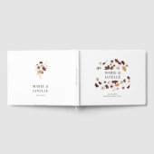 Boho Floral minimalistische bruiloft Gastenboek (Volledig)