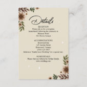 Boho Floral minimalistische bruiloft Informatiekaartje (Voorkant)