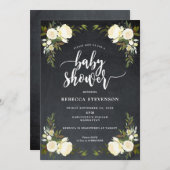 boho floral modern baby shower uitnodiging (Voorkant / Achterkant)