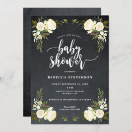 boho floral modern baby shower uitnodiging