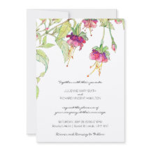 Boho Floral Modern Botanical Wedding Invitations