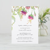 Boho Floral Modern Botanical Wedding Invitations Kaart (Staand voorkant)