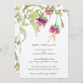 Boho Floral Modern Botanical Wedding Invitations Kaart (Voorkant / Achterkant)